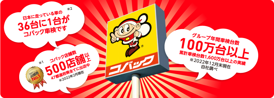 スーパー車検専門店コバックの4つの特徴